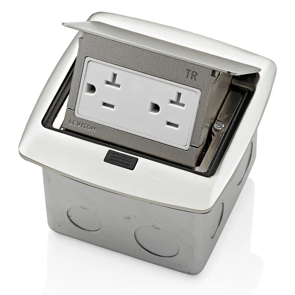 Pop-Up Floor Box with 20 Amp, Tamper-Resistant Outlet, PFTR2-BN