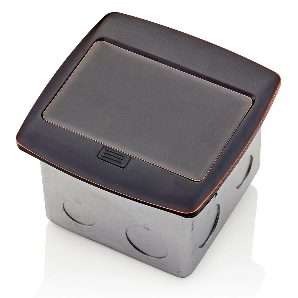 Pop-Up Floor Box with 20 Amp, Tamper-Resistant Self-Test GFCI Outlet, PFGF2-BZ