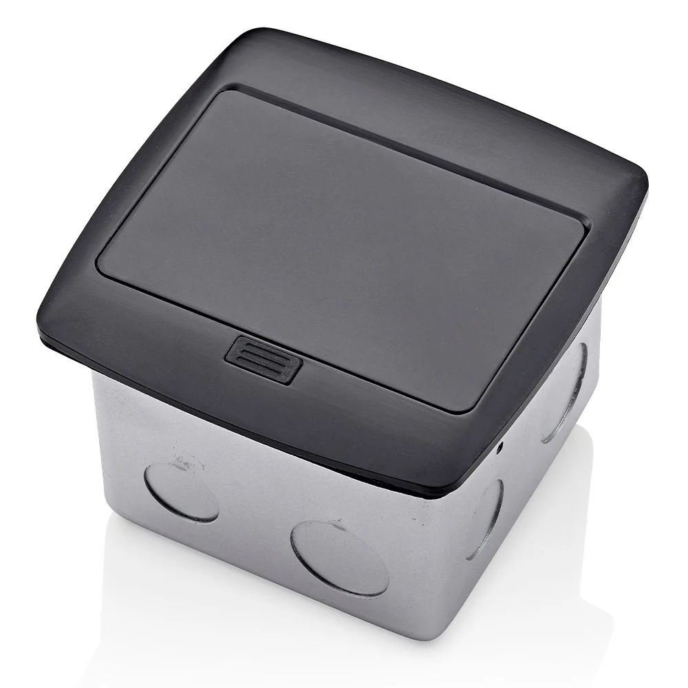 Pop-Up Floor Box with 20 Amp, Tamper-Resistant Self-Test GFCI Outlet, PFGF2-MB