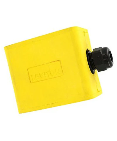 Portable Outlet Box, Single-Gang, Standard Depth, Feed-Thru Style, Yellow, 3059-1Y