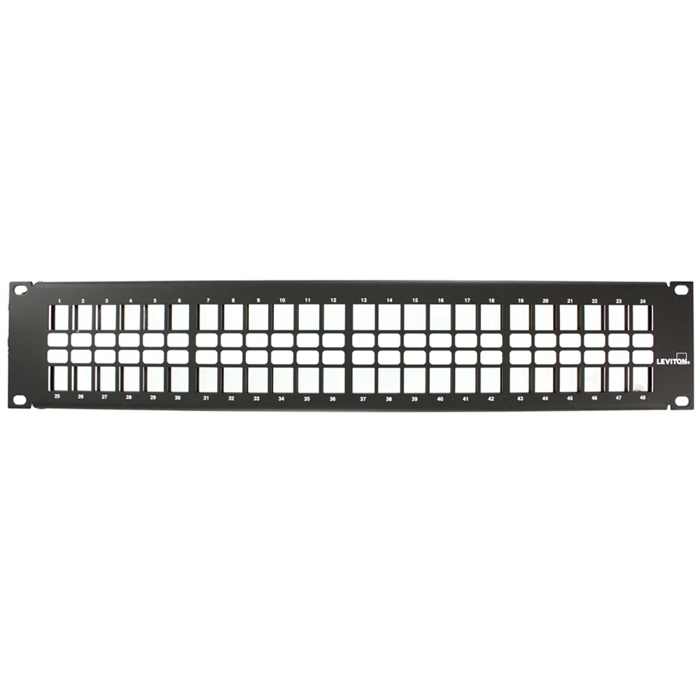 QUICKPORT Patch Panel, 48-Port, 2RU, Cable Management bar included, 49255-H48