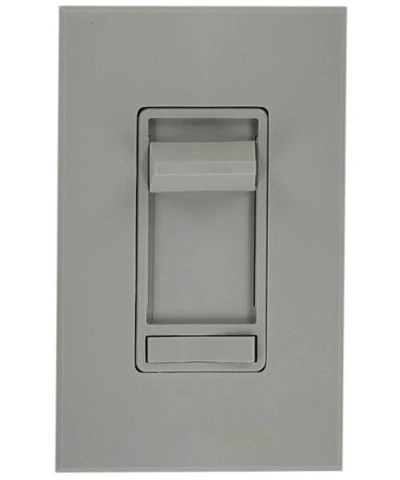 Renoir Preset Electro-Mechanical Incandescent Slide Dimmer, 800W, 3-Way, Narrow Fin, Gray, 80800-3GY