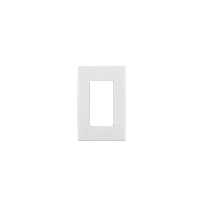 RENU® 1-Gang Screwless Snap-On Wallplate, White on White, REWP1-WW