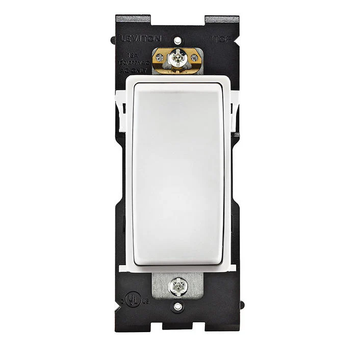 RENU® 15 Amp Single Pole Switch, White on White, RE151-WW