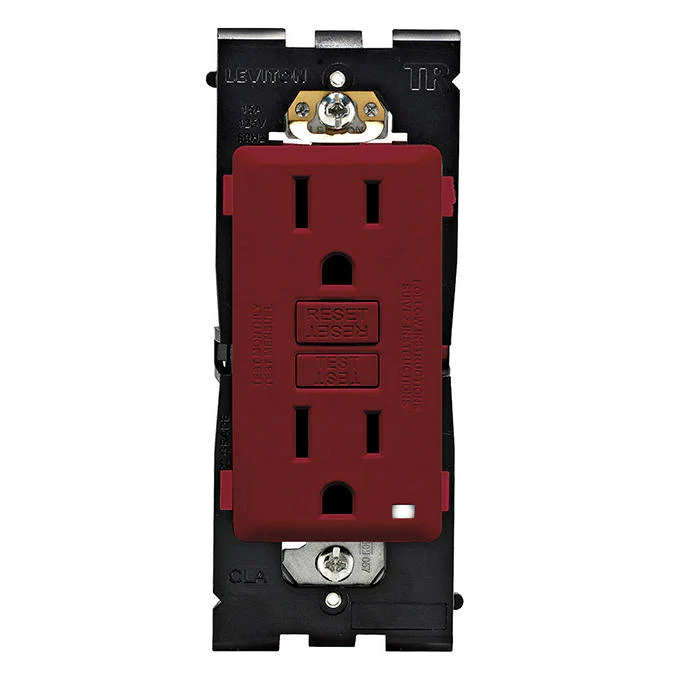 RENU® 15 Amp Tamper-Resistant GFCI Outlet/Receptacle, Deep Garnet, RGF15-DG