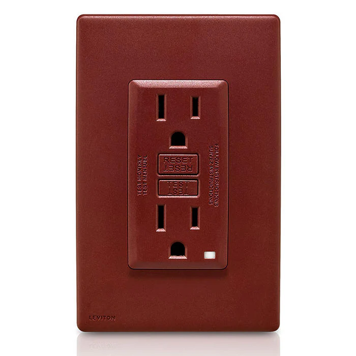 RENU® 15 Amp Tamper-Resistant GFCI Outlet/Receptacle, Deep Garnet, RGF15-DG - Image 2