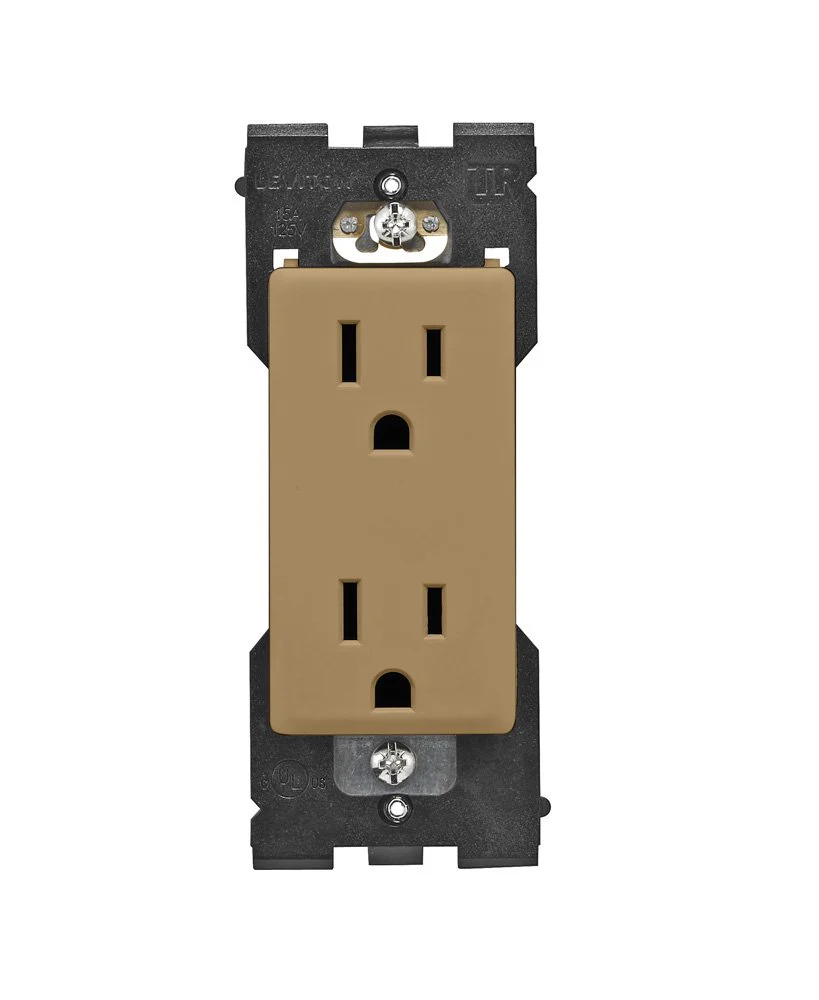 RENU 15 Amp Tamper-Resistant Outlet/Receptacle Color Change Faceplate, Warm Caramel, RER15-WC