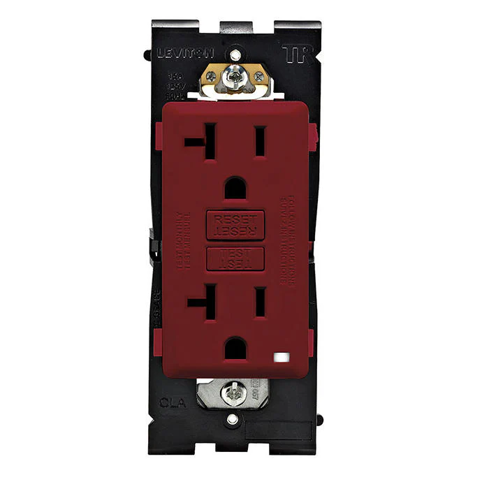 RENU® 20 Amp Tamper-Resistant GFCI Outlet/Receptacle, Deep Garnet, RGF20-DG