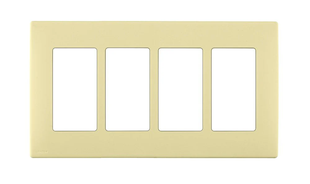 Renu 4-Gang Screwless Snap-On Wall Plate, REWP4 - Image 3