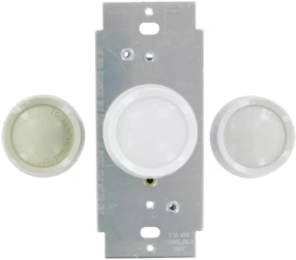 Rotary Ceiling Fan Wall Switch, Quiet 4-Speed Fan Control, 1.5 Amp, 6639-10Z