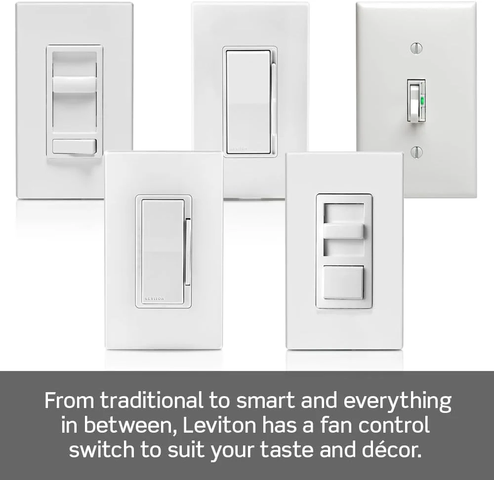 Rotary Ceiling Fan Wall Switch, Quiet 4-Speed Fan Control, 1.5 Amp, 6639-10Z - Image 5