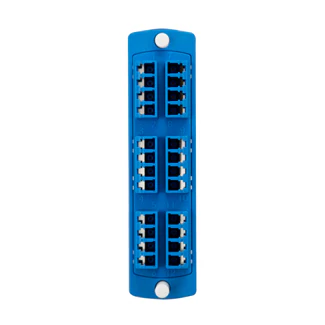 SDX Precision Molded Plate (BLUE), Single-mode OS1/2, Quad LC, 24 fibers, Zirconia Ceramic Sleeve, 5F100-4LL