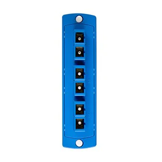 SDX Precision Molded Plate (BLUE), Single-mode OS2, Duplex SC, 6 fibers, Zirconia Ceramic Sleeve, 5F100-6LC