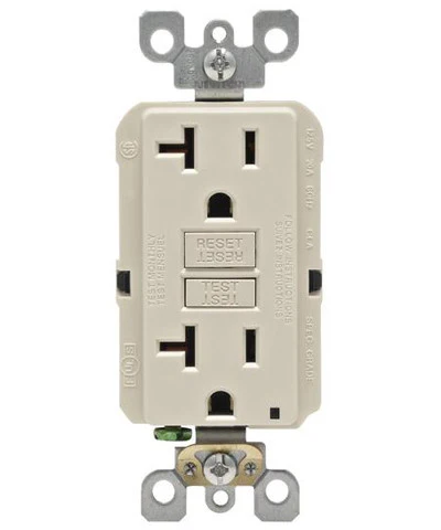 Self-Test SmartlockPro Slim GFCI Non-Tamper Resistant Receptacle with LED Indicator, 20-Amp, GFNT2 - Image 6
