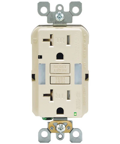 Self-Test SmartlockPro Slim GFCI Tamper Resistant Receptacle with Guidelight and LED Indicator, 20-Amp, GFNL2 - Image 3