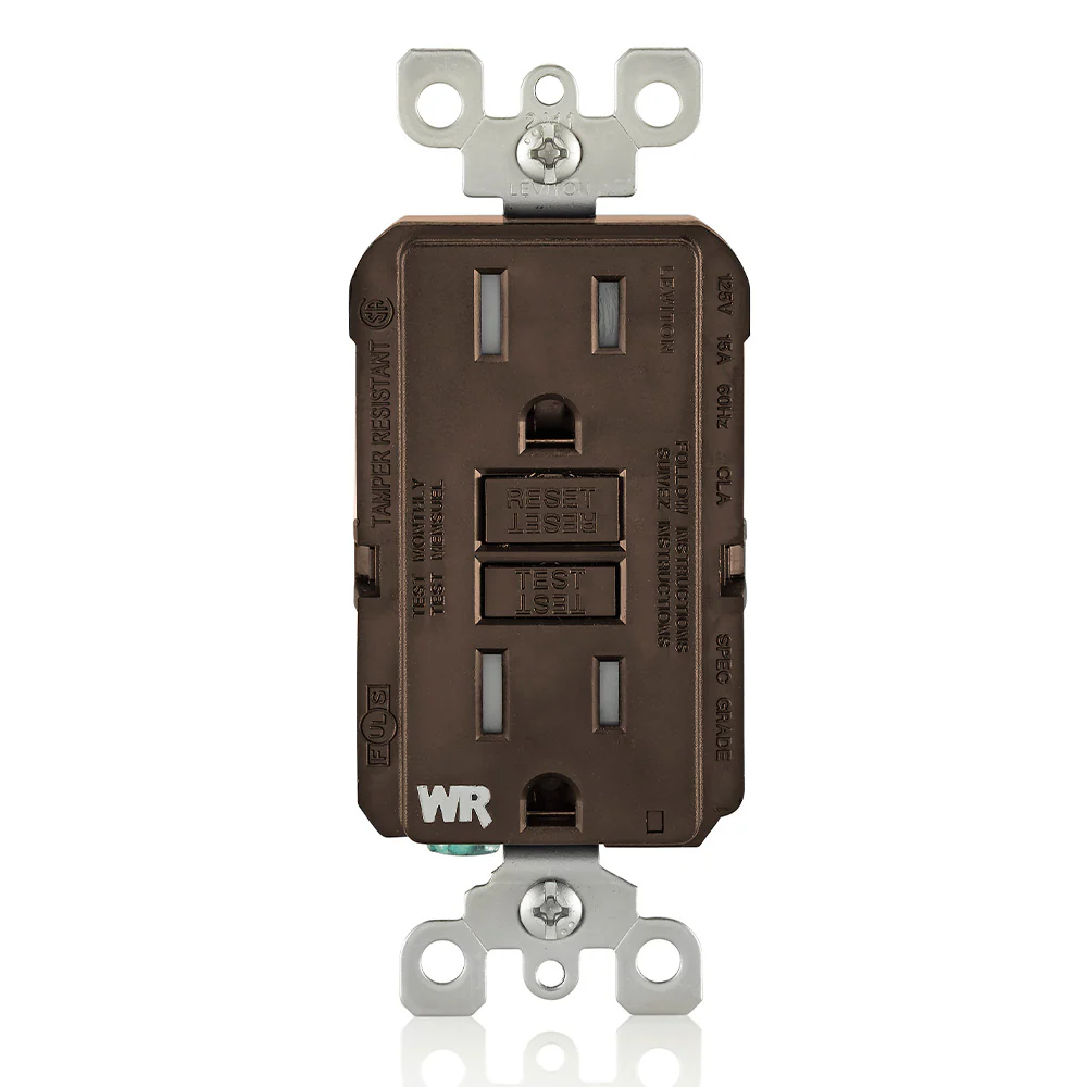 Self-Test SmartlockPro Slim GFCI Weather Resistant and Tamper Resistant Receptacle with LED Indicator, 15-Amp, GFWT1 - Image 5