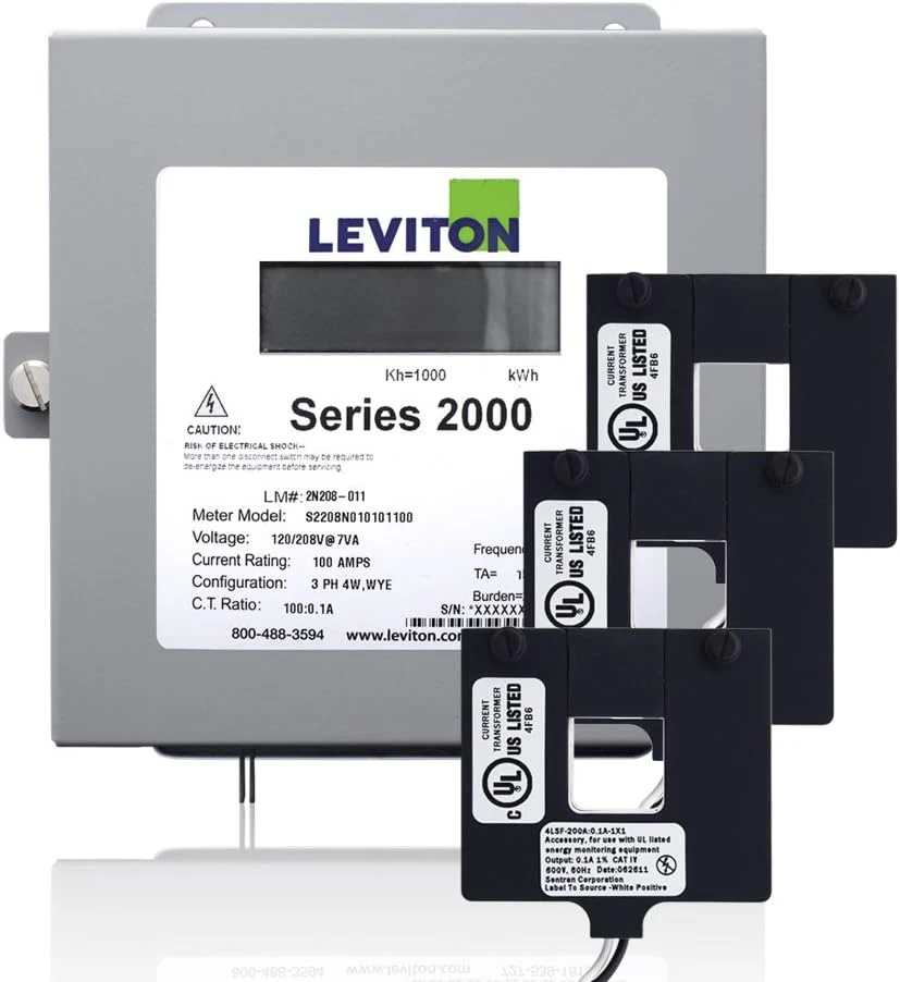Series 2000 208V 3P4W 400A Demand Indoor Kit with 3 Split Core CTs, 2K208-4D