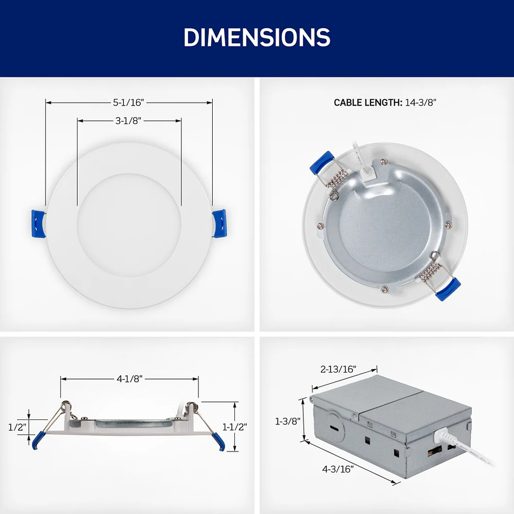 Smooth Slim Downlight with Selectable Lumen Output and CCT - Image 3
