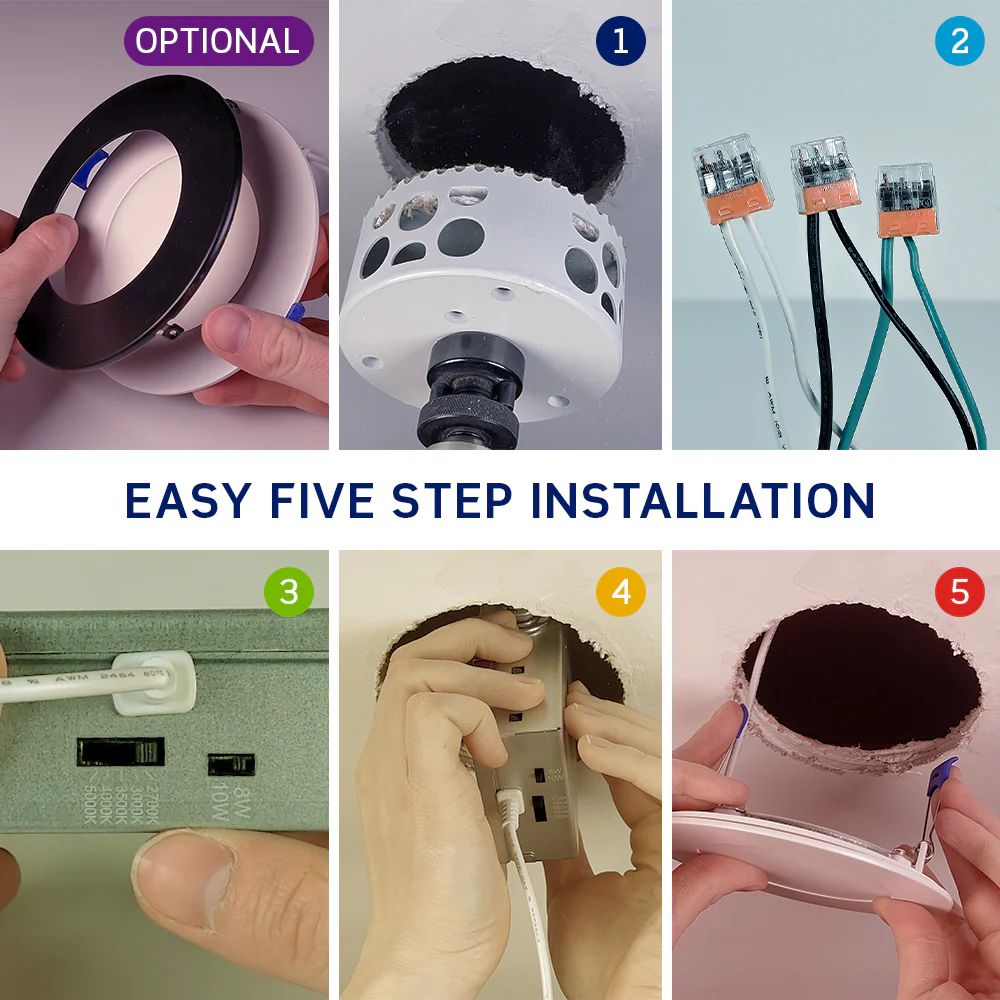Smooth Slim Downlight with Selectable Lumen Output and CCT - Image 8