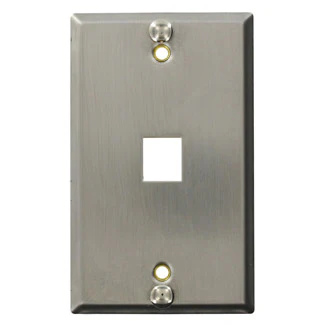 Stainless-Steel QUICKPORT Telephone Wallplate, 4108W-SP