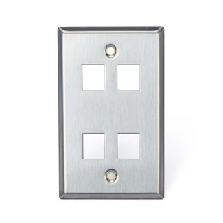 Stainless Steel QUICKPORT Wallplate, Single Gang, 43080 - Image 2