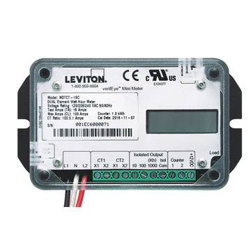 Submeter, 120/240V 1 Phase 3 Wire, 120/208V 2 Phase 3 Wire, Dual Element, 100A Mini Meter, 1kWh, No Enclosure, LCD Counter, Electric Meter, MDTCT-1SC
