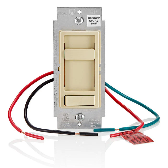 SureSlide Ceiling Fan Wall Switch, Quiet 3-Speed Fan Control, 661F - Image 2