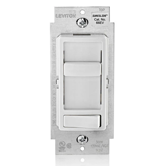 SureSlide Dimmer Switch for Electronic Low Voltage Bulbs, 66EV-10W