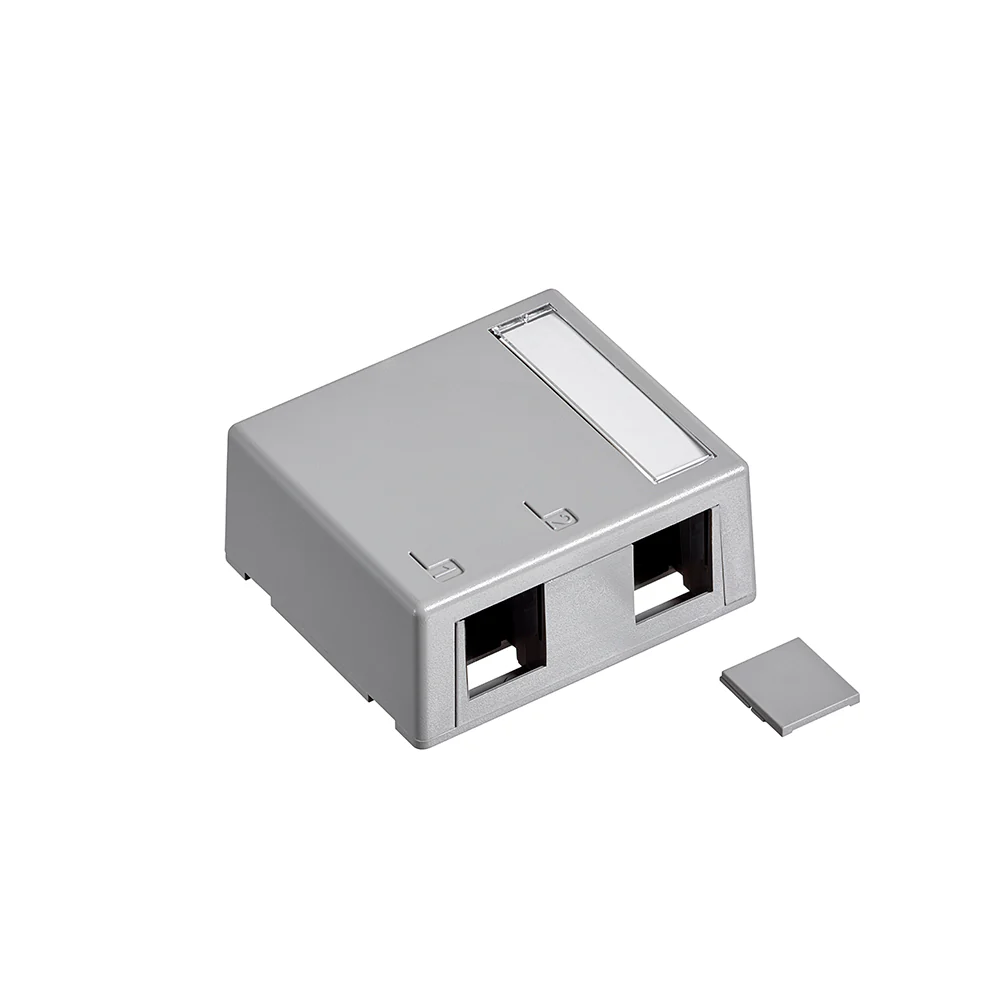 Surface-Mount QUICKPORT Box, Plenum-Rated, 2-Port, 41089 - Image 3