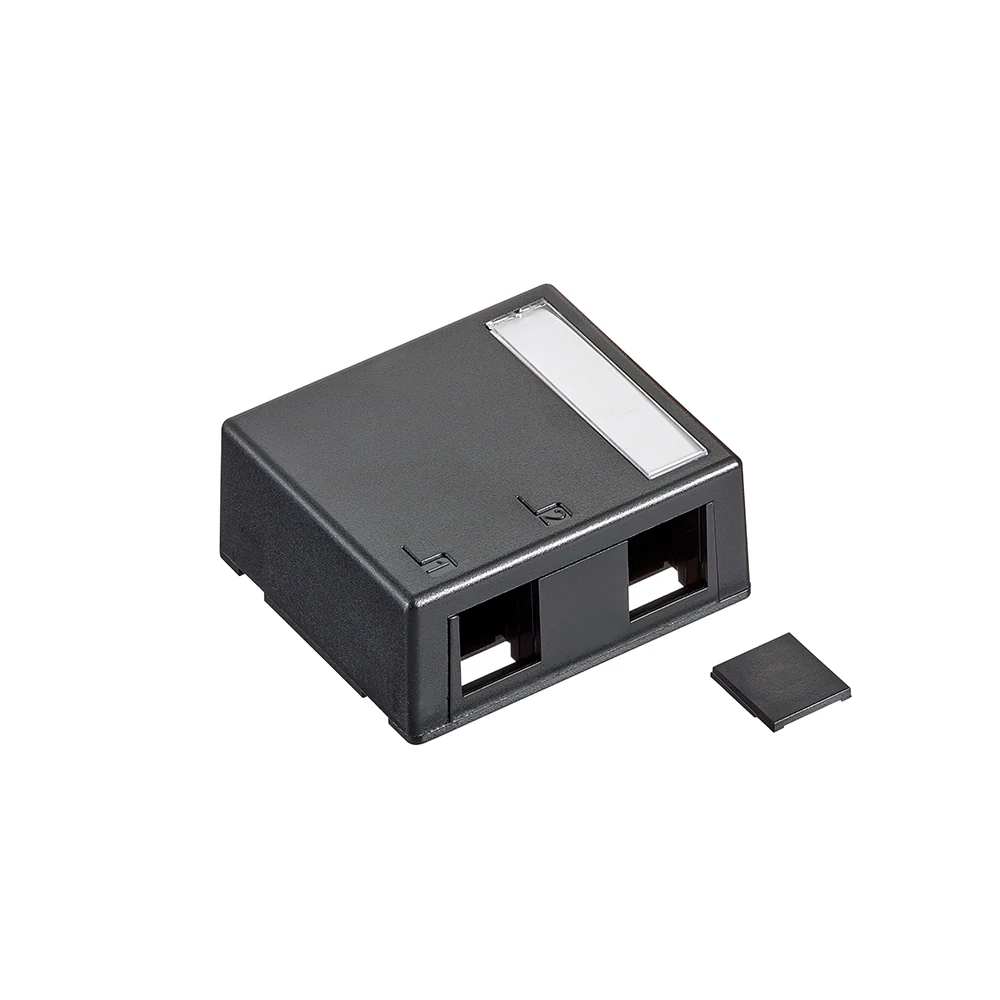 Surface-Mount QUICKPORT Box, Plenum-Rated, 2-Port, 41089 - Image 4