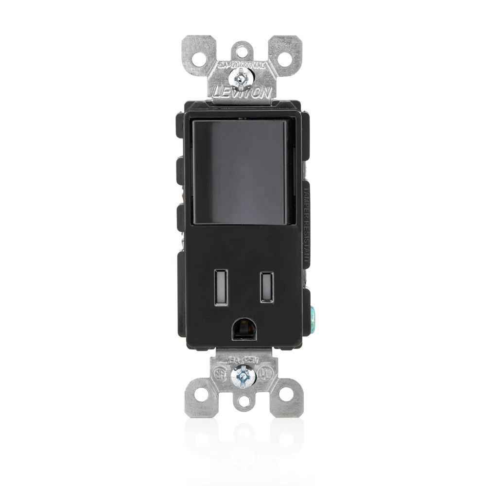 Tamper-Resistant Rocker NEMA Combination Decora Switch and Receptacle, T5625 - Image 5