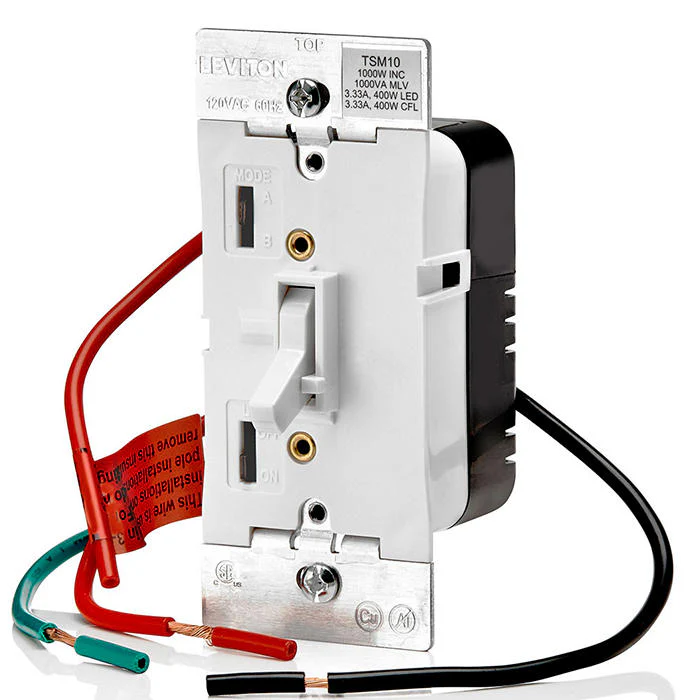 Toggle Slide Dimmer Switch for Magnetic Low Voltage, LED, Halogen and Incandescent Bulbs, TSM10 - Image 4