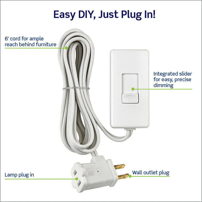 Table Top Plug In Lamp Dimmer for Dimmable LED, Halogen and Incandescent Bulbs, TBL03 - Image 3