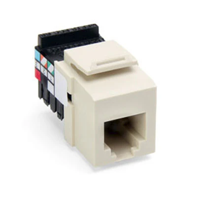Voice Grade QUICKPORT Connector, 6P6C, Light Almond, 41106-RT6